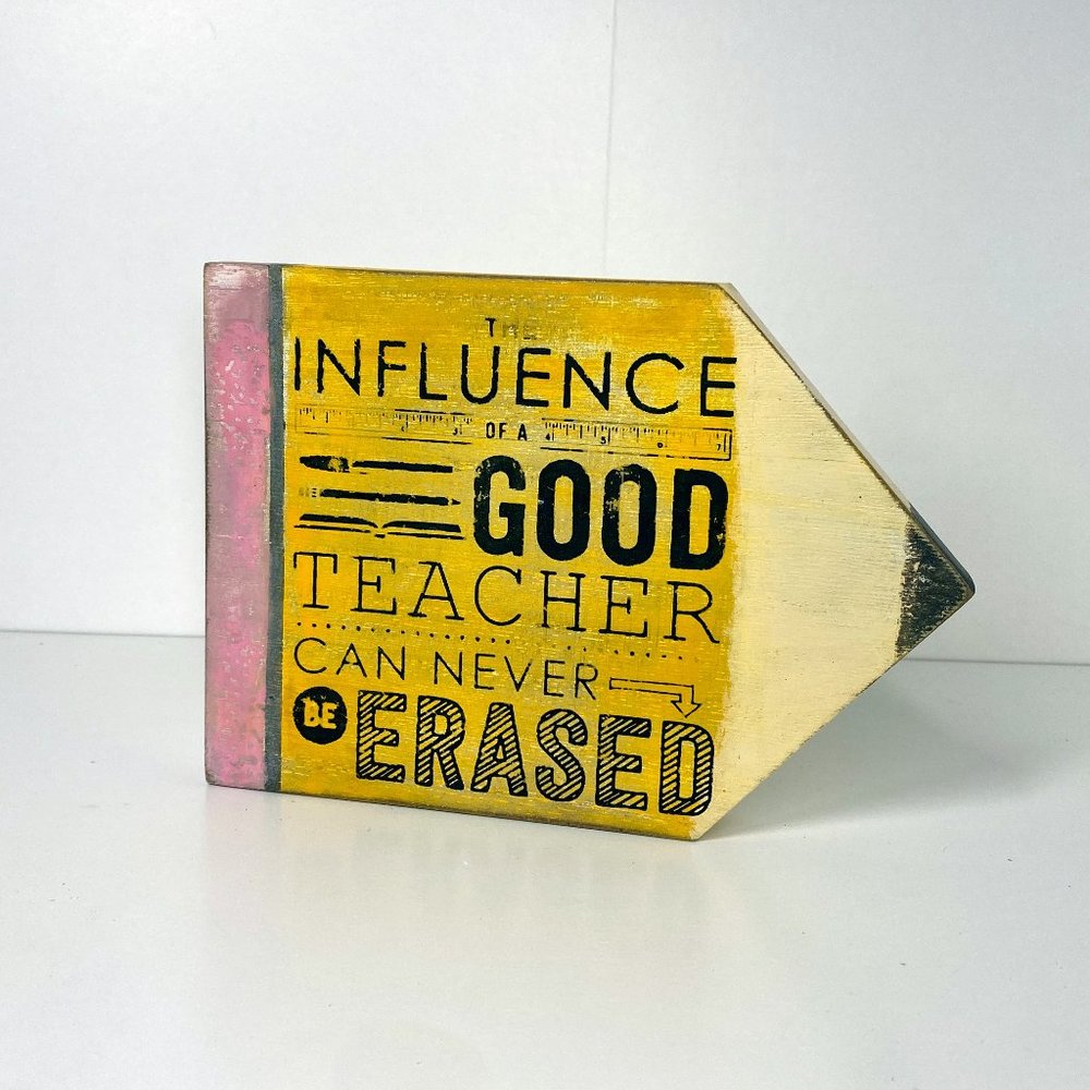 Shelf Sitter Home Decor Pencil Gift for a Teacher